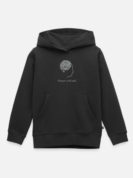 Always confused - Kids Premium Organic Hoodie - black