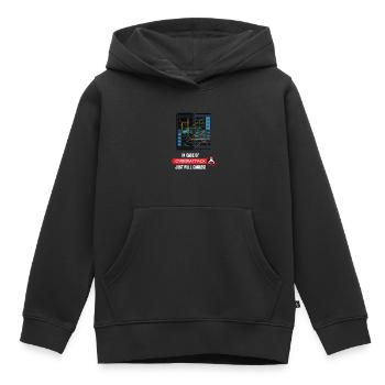 En cas de cyberattaque Informaticien - Sweat Premium à capuche enfant bio - noir - Devant - AI Model Kid Male (0cm)