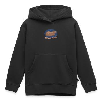 Capybara Capybaras Cadeau - Sweat Premium à capuche enfant bio - noir - Devant - AI Model Kid Male (0cm)