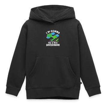 Gonna Be A Big Brother Dino Birth AnnouncementBaby - Kinder Premium Organic Hoodie - Schwarz - Vorne - AI Model Kid Male (0cm)