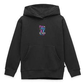 Grande sœur Frère frères et sœurs Cadeau - Sweat Premium à capuche enfant bio - noir - Devant - AI Model Kid Male (0cm)