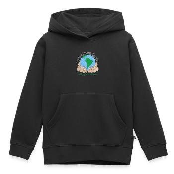 Global Warming It's In Your Hands Climate Activism - Kids Premium Organic Hoodie - black - Front - AI Model Kid Male (0cm)