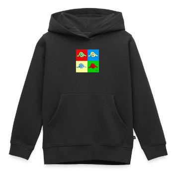 Labrador - Sweat Premium à capuche enfant bio - noir - Devant - AI Model Kid Male (0cm)