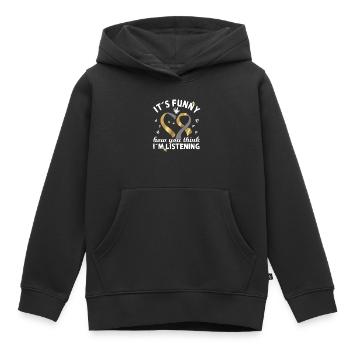 Schwerhörig Gehörlosen Gebärtensprache - Kinder Premium Organic Hoodie - Schwarz - Vorne - AI Model Kid Male (0cm)