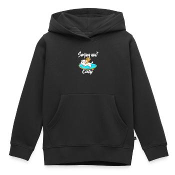 Le surf n’est pas facile - Sweat Premium à capuche enfant bio - noir - Devant - AI Model Kid Male (0cm)