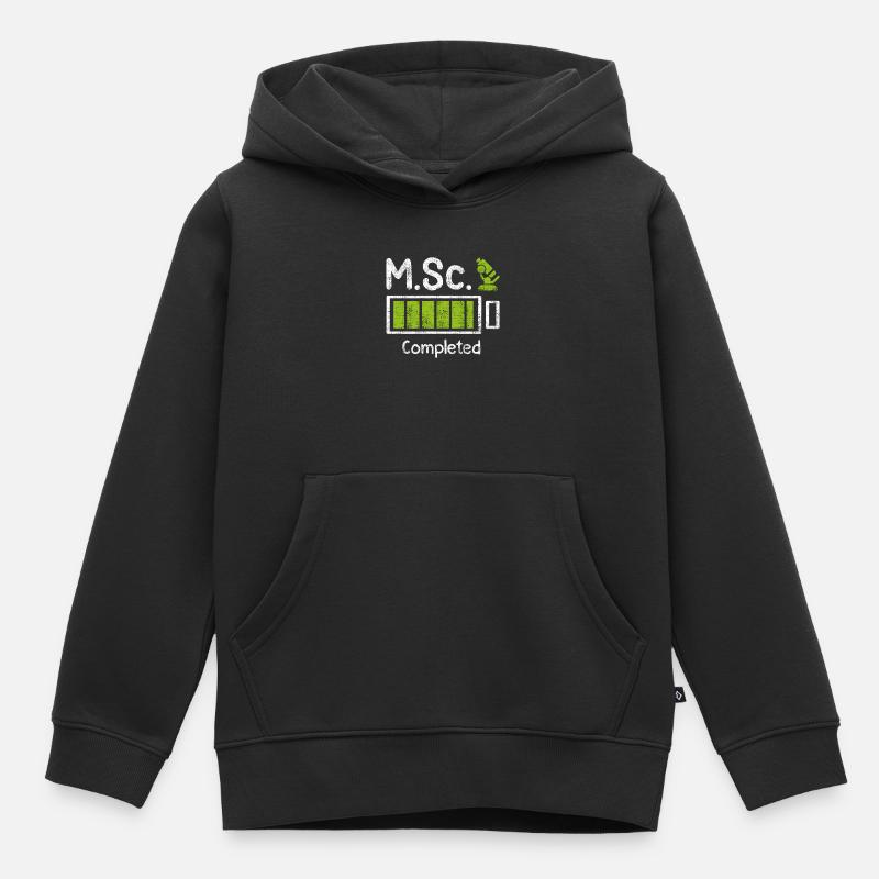 M.Sc a complété une maîtrise en sciences - Sweat Premium à capuche enfant bio - noir