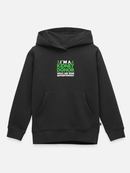 Nierenspender - Kinder Premium Organic Hoodie - Schwarz