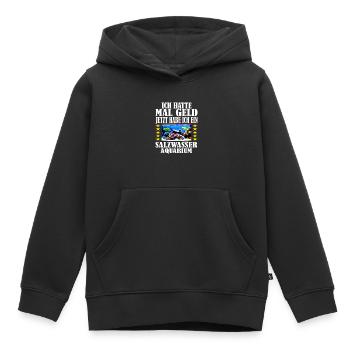Salzwasseraquarium Sprüche auf Deutsch - Kinder Premium Organic Hoodie - Schwarz - Vorne - AI Model Kid Male (0cm)