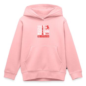 Plancher voûté Barres inégales Poutre Gymnastique 10 - Sweat Premium à capuche enfant bio - rose - Devant - AI Model Kid Female (0cm)