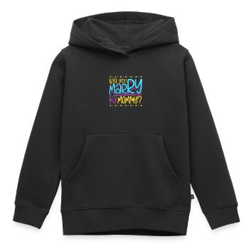 Veux-tu épouser ma mère - Sweat Premium à capuche enfant bio - noir - Devant - AI Model Kid Male (0cm)