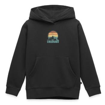 Colorado with mountains USA America - Kids Premium Organic Hoodie - black - Front - AI Model Kid Male (0cm)