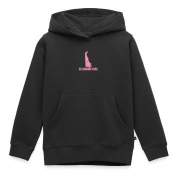 Delaware Girl États-Unis Amérique État - Sweat Premium à capuche enfant bio - noir - Devant - AI Model Kid Male (0cm)