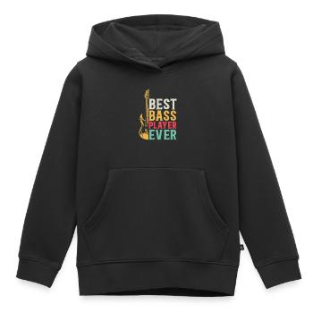 Bass Guitarist Bass Guitar Player - Best Bass Play - Kinder Premium Organic Hoodie - Schwarz - Vorne - AI Model Kid Male (0cm)