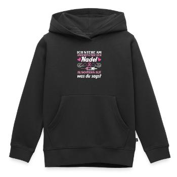 Ich Stehe Am Anderen Ende Der Nadel - Kinder Premium Organic Hoodie - Schwarz - Vorne - AI Model Kid Male (0cm)
