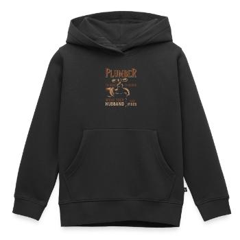 Plombier Plombier Plombier Vintage Plombier - Sweat Premium à capuche enfant bio - noir - Devant - AI Model Kid Male (0cm)