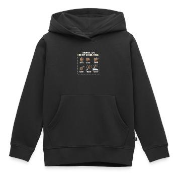 Jupiter - Sweat Premium à capuche enfant bio - noir - Devant - AI Model Kid Male (0cm)