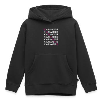 Karaoké Chanteur Karaoké - Sweat Premium à capuche enfant bio - noir - Devant - AI Model Kid Male (0cm)