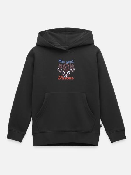 Träumen Traumfänger Traum Dream - Kinder Premium Organic Hoodie - Schwarz