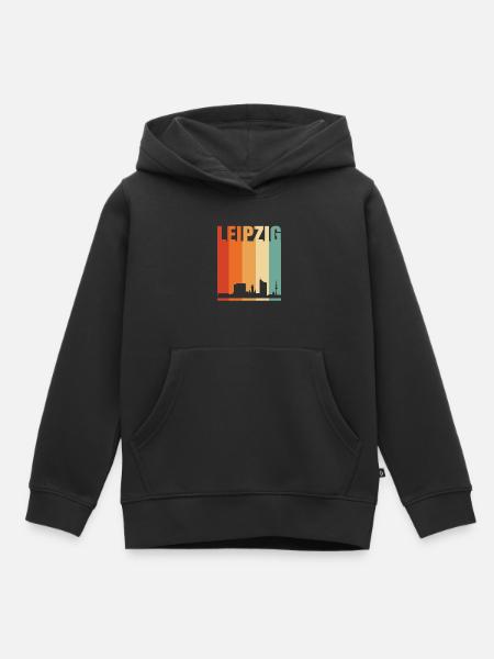 Leipzig - Kinder Premium Organic Hoodie - Schwarz