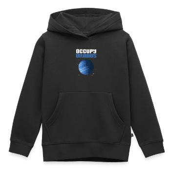 Uranus - Sweat Premium à capuche enfant bio - noir - Devant - AI Model Kid Male (0cm)