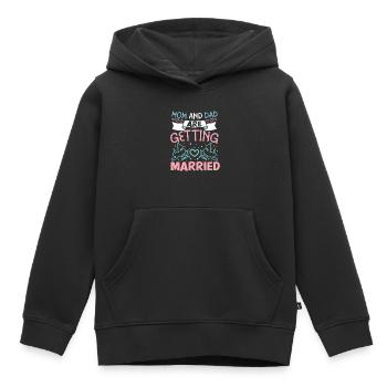 Mom and Dad will get married - Kids Premium Organic Hoodie - black - Front - AI Model Kid Male (0cm)