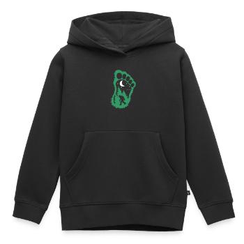 Bigfoot dans la forêt - Sweat Premium à capuche enfant bio - noir - Devant - AI Model Kid Male (0cm)