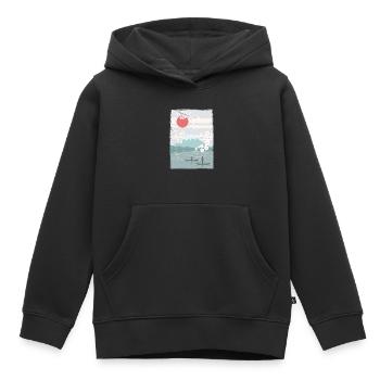 Kirschblüten Fuji Kirschbaum Japan Natur - Kinder Premium Organic Hoodie - Schwarz - Vorne - AI Model Kid Male (0cm)