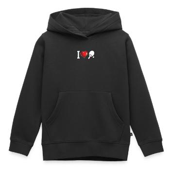 Tischtennis Zubehör Pingpong Motiv - Kinder Premium Organic Hoodie - Schwarz - Vorne - AI Model Kid Male (0cm)