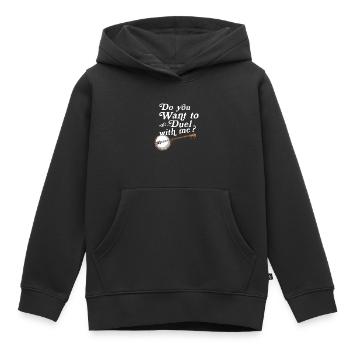 Banjo - Sweat Premium à capuche enfant bio - noir - Devant - AI Model Kid Male (0cm)