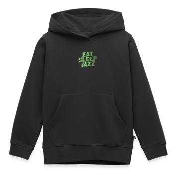Eat Sleep Jazz Saxophon Improvisiert - Kinder Premium Organic Hoodie - Schwarz - Vorne - AI Model Kid Male (0cm)