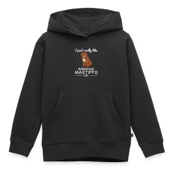 Bordeaux Grand Dague Chien Chien Amoureux Citation Cadeau - Sweat Premium à capuche enfant bio - noir - Devant - AI Model Kid Male (0cm)