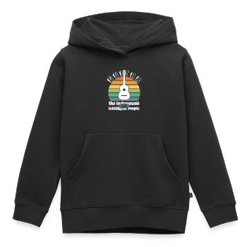 Gitarre intelligente Menschen - Kinder Premium Organic Hoodie - Schwarz - Vorne - AI Model Kid Male (0cm)