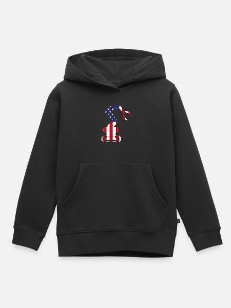 Robot Robotics Engineer American - Kinder Premium Organic Hoodie - Schwarz