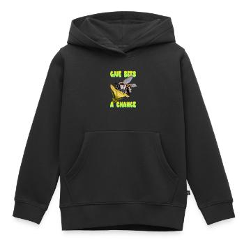 Give Bees a Chance - Kids Premium Organic Hoodie - black - Front - AI Model Kid Male (0cm)