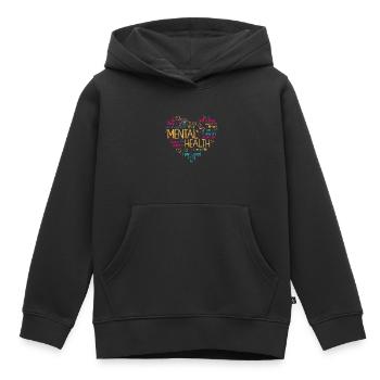 Mental Health Awareness Mental Health Heart - Kinder Premium Organic Hoodie - Schwarz - Vorne - AI Model Kid Male (0cm)