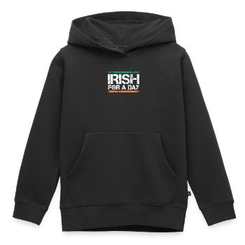 Irish for a Day St. Patrick's Day - Kinder Premium Organic Hoodie - Schwarz - Vorne - AI Model Kid Male (0cm)