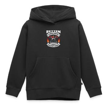Retten Löschen Bergen Schützen Feuerwehr - Kinder Premium Organic Hoodie - Schwarz - Vorne - AI Model Kid Male (0cm)