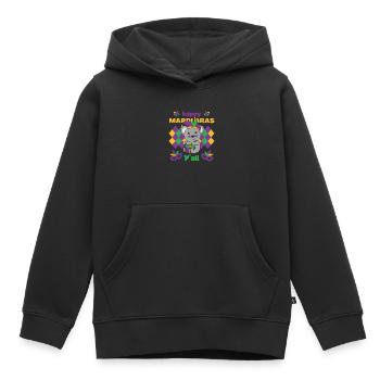 Fasching Maus mit Trommel Faschings Kostüm - Kinder Premium Organic Hoodie - Schwarz - Vorne - AI Model Kid Male (0cm)