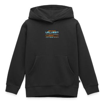 Trombone Who Needs Valves Just Slide Instrument - Kids Premium Organic Hoodie - black - Front - AI Model Kid Male (0cm)