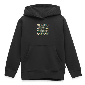Bagpiper - Vous ne pouvez pas acheter le bonheur mais vous pouvez acheter - Sweat Premium à capuche enfant bio - noir - Devant - AI Model Kid Male (0cm)