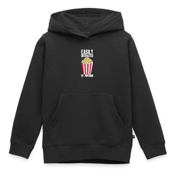 Popcorn - Kids Premium Organic Hoodie - black - Front - AI Model Kid Male (0cm)