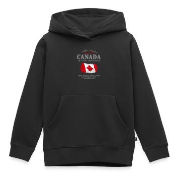 Kanada - Maple Leaf - Canada - Kinder Premium Organic Hoodie - Schwarz - Vorne - AI Model Kid Male (0cm)