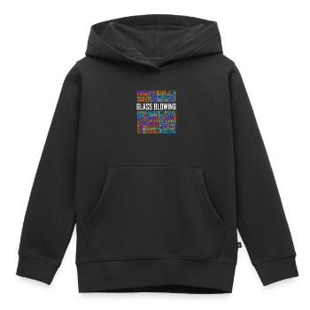 Glass Blowing - Words - Kids Premium Organic Hoodie - black - Front - AI Model Kid Male (0cm)