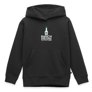 Ranch -Vinaigrette -Ranch -Vinaigrette - Sweat Premium à capuche enfant bio - noir - Devant - AI Model Kid Male (0cm)