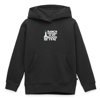 Ranch -Vinaigrette -Ranch -Vinaigrette - Sweat Premium à capuche enfant bio - noir - Devant - AI Model Kid Male (0cm)