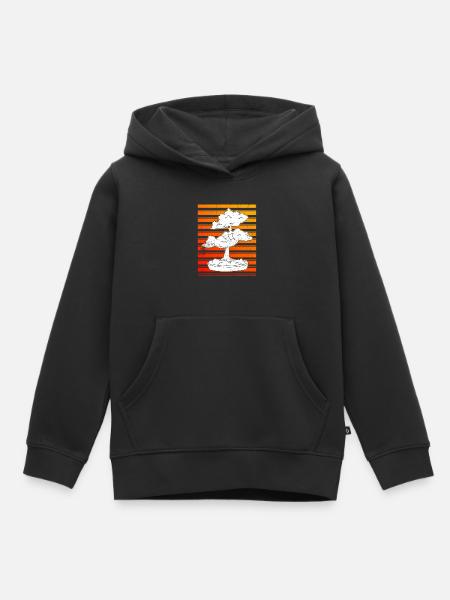 Bonsaïs - Sweat Premium à capuche enfant bio - noir
