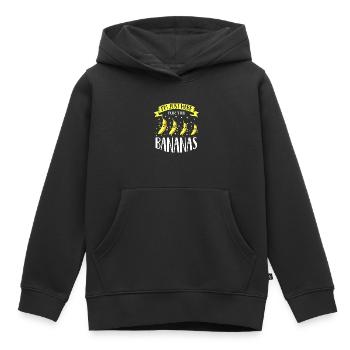 Je suis là pour les bananes - Sweat Premium à capuche enfant bio - noir - Devant - AI Model Kid Male (0cm)