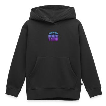Atheist Atheism Anti Religion God Gift - Kids Premium Organic Hoodie - black - Front - AI Model Kid Male (0cm)
