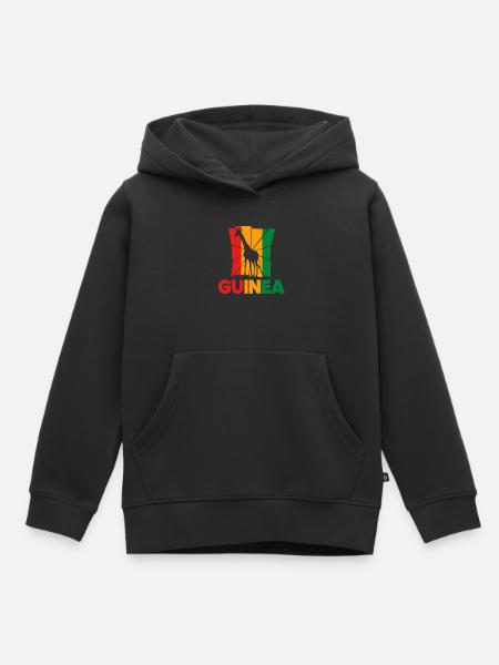 Guinea Guinea Flagge Giraffe Camelopard - Kinder Premium Organic Hoodie - Schwarz