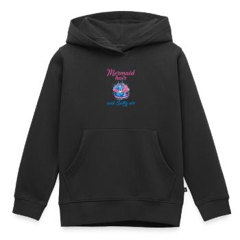 Mermaid Hair And Salty Air - Kids Premium Organic Hoodie - black - Front - AI Model Kid Male (0cm)